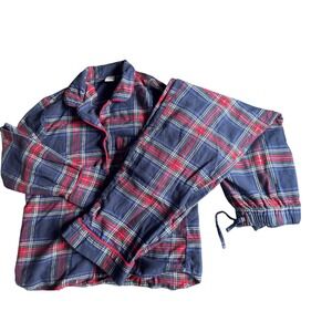 Liz Claiborne Plaid Pajama Set - Red and Blue